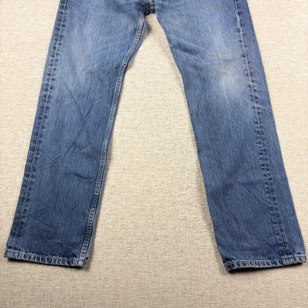 Levis 505 Mens 36x34 Light Distress Jeans Thigh Fade ** Vintage Style ** Denim